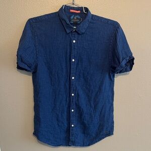 Scotch & Soda Navy Short-Sleeve Button-Down Shirt